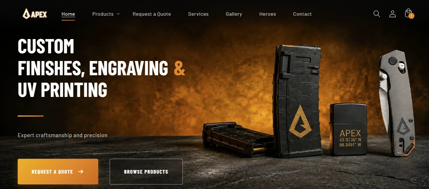 Apex Coatings TN website homepage, designed by AdLogic